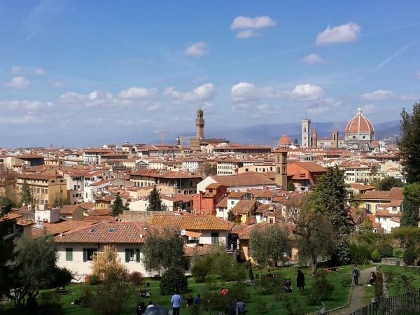 View of Florence skyline from Giardino delle Rose